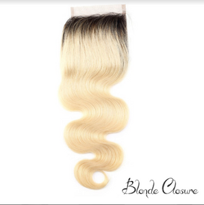 Dark Root Blonde Closure